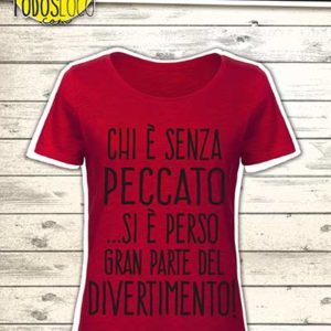 T-Shirt - Chi è senza peccato